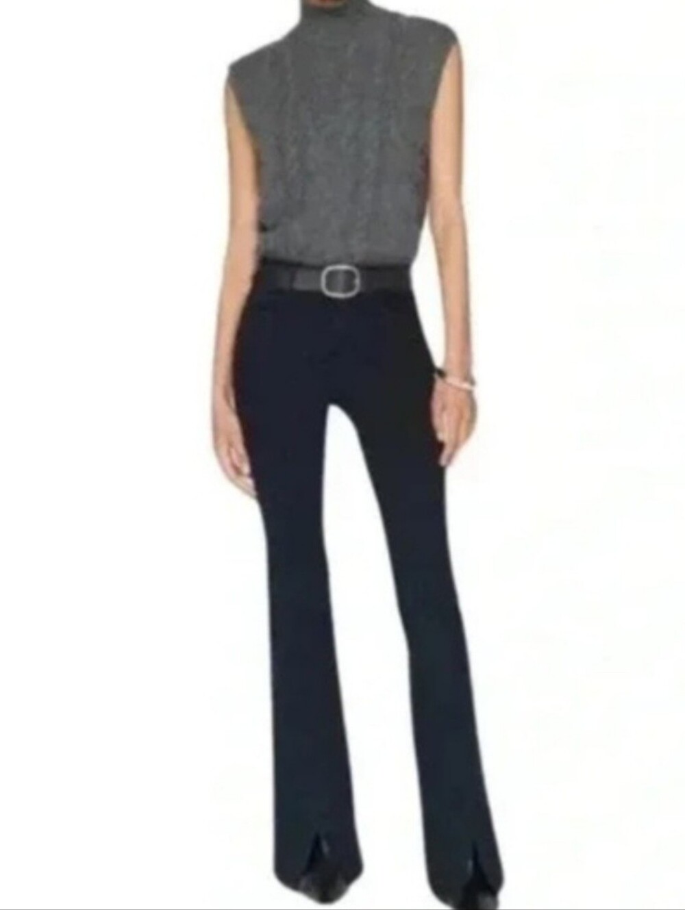 Frame Le One Flare Black High Rise Stretch Jeans Womens Sz 2 Fits 30 - 34